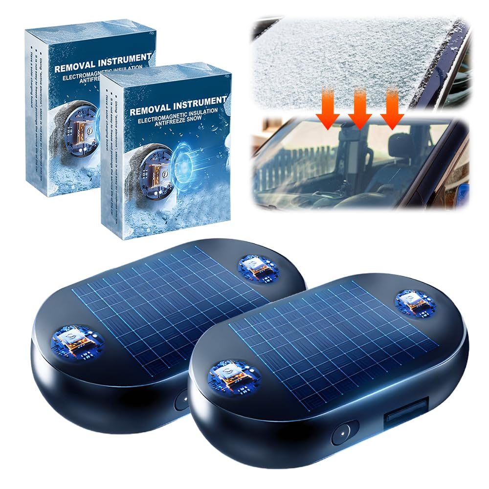 2025 New Electromagnetic Car Snow Removal Device - Anti-Freeze Windshield Defroster with Wave Technology for Winter Driving (2 Pack) - Perfect for Snowy Roads & Icy Windshields