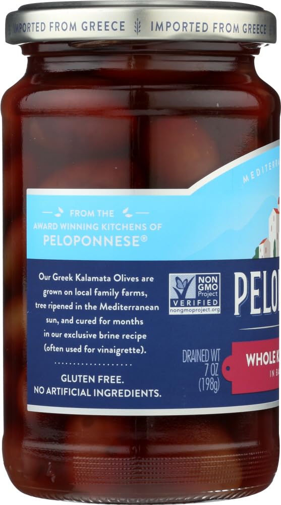 Organic Kalamata Whole Olives from Peloponnese - 2 Pack | Premium Greek Olives for Salads, Charcuterie Boards & Mediterranean Recipes