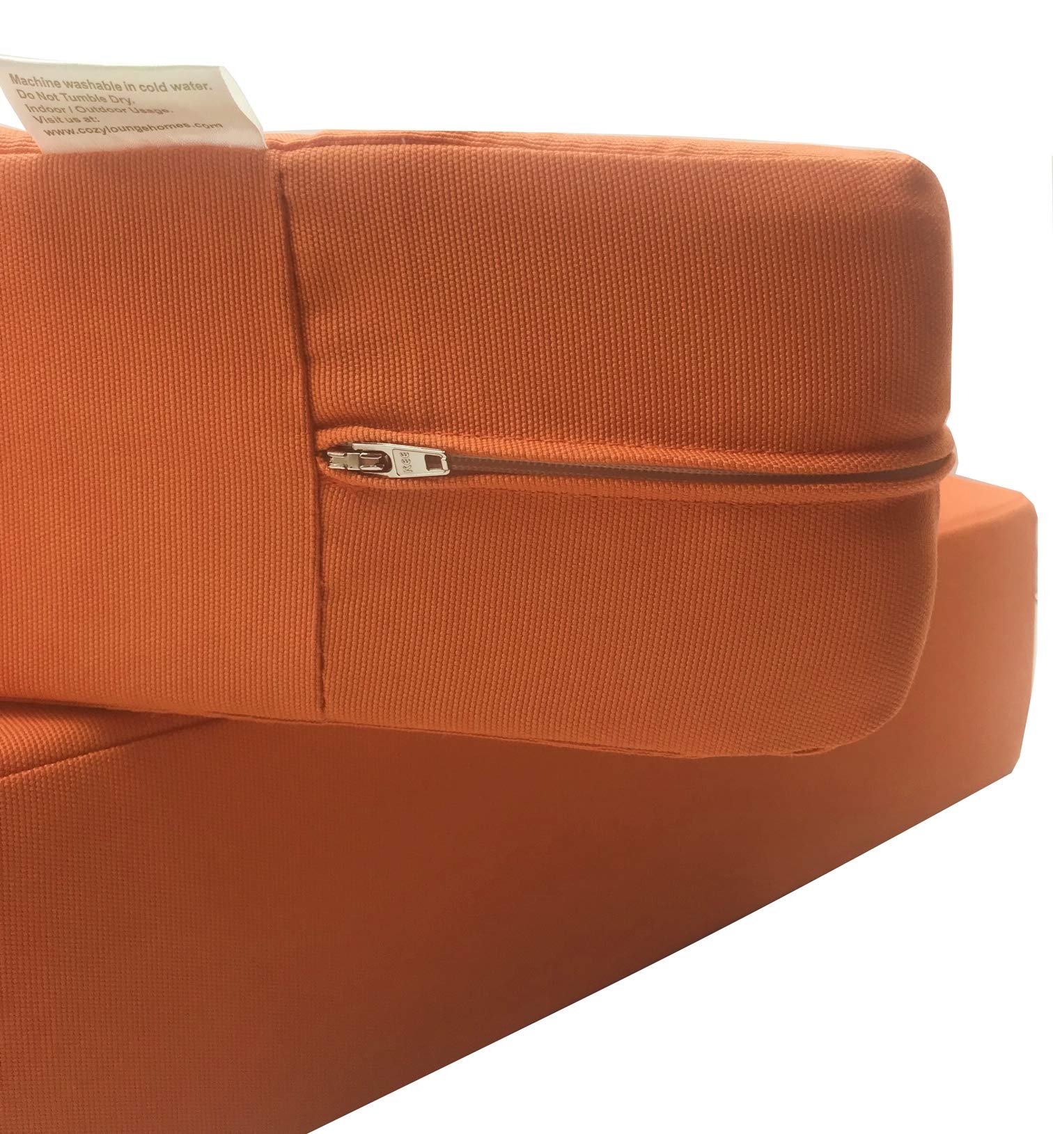 Waterproof UV-Resistant Patio Chair Cushion Cover - Indoor/Outdoor Use - Sunkissed Orange (22x20x4 Inches) - Perfect for Poolside, Garden & Deck Furniture Protection