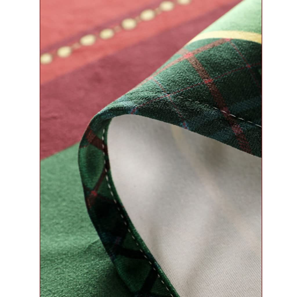 Christmas Red Rectangular Tablecloth 55x71 Inch - Indoor/Outdoor Waterproof Fabric Table Cover for Dining, Tea Table, Party, Picnic, Spring & Summer Gatherings - Durable Household Decor for Holidays & Everyday Use