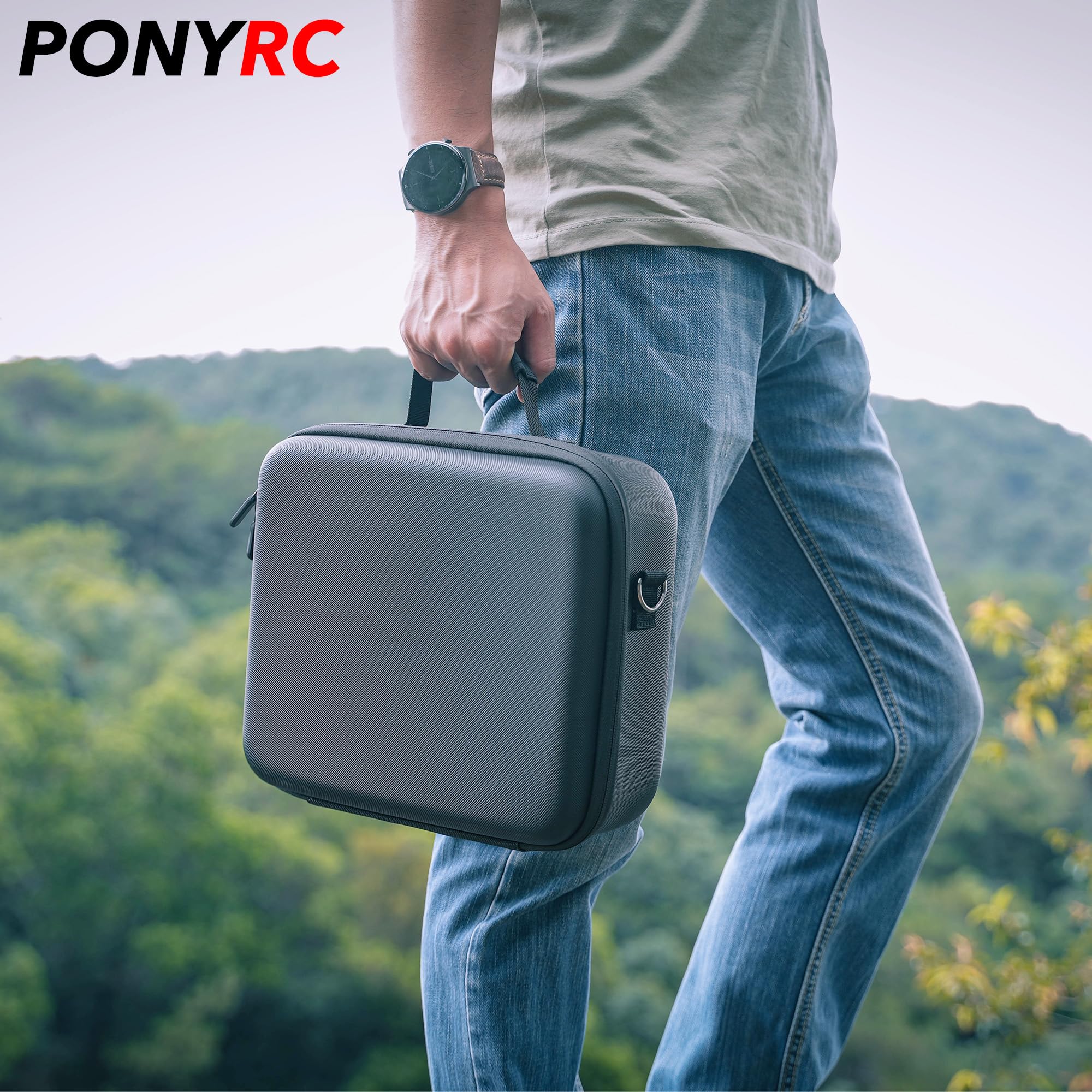 Waterproof DJI Ronin RS 4 Carrying Case - PU Leather Travel Bag for 3-Axis Gimbal & Accessories - Perfect for Outdoor Filming