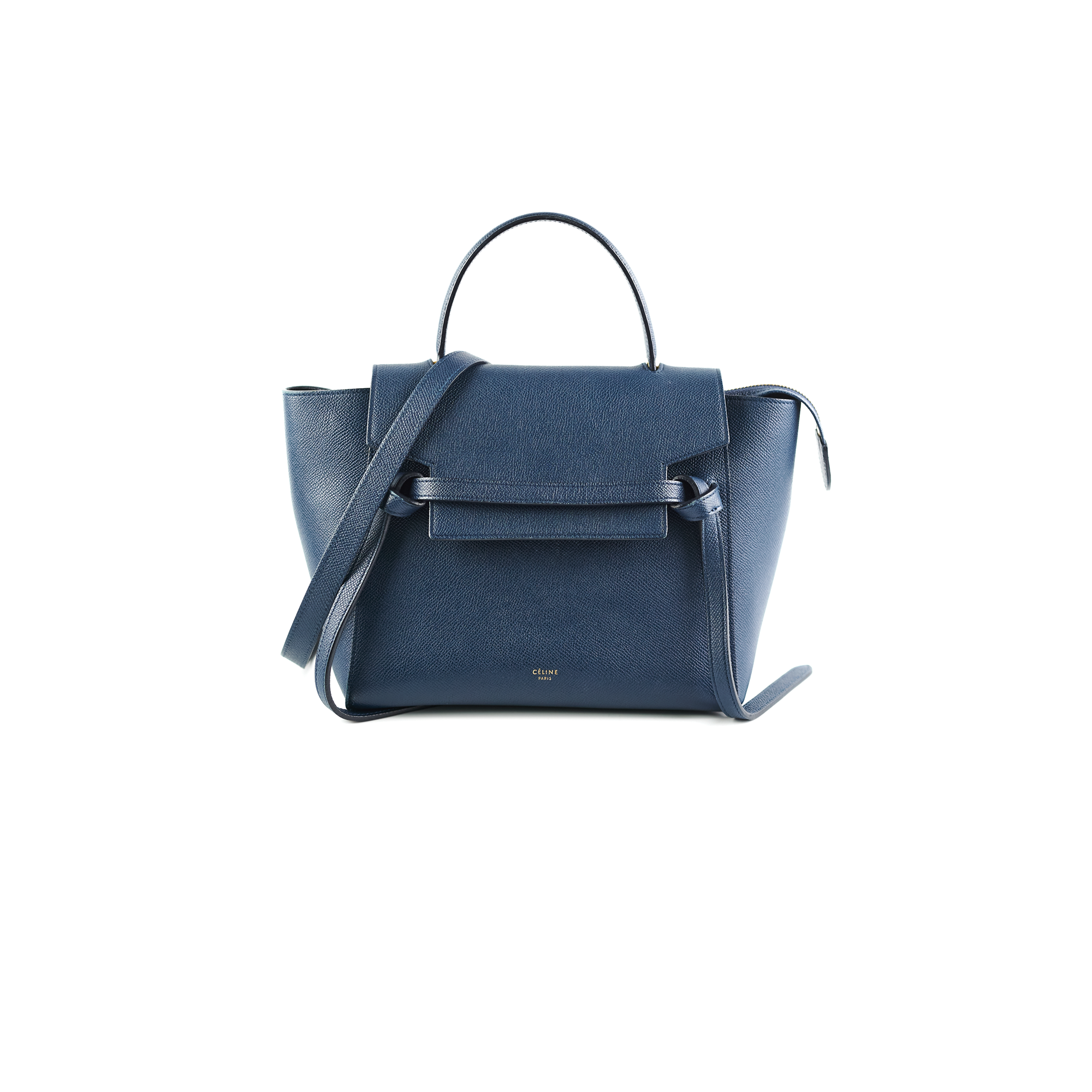 Celine Micro Belt Bag in Dark Blue | Genuine Leather Crossbody Bag for Women | Perfect for Work, Travel & Everyday Use