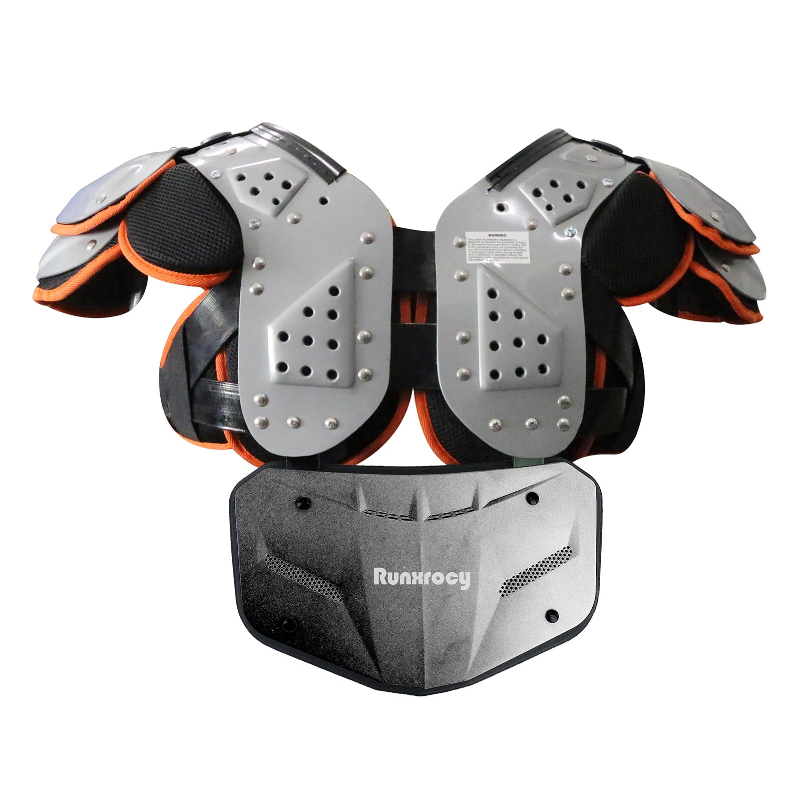 Runxrocy Football Back Plate - Adult Back Protector Pads for Football Players - Rear Protective Gear for Training & Games