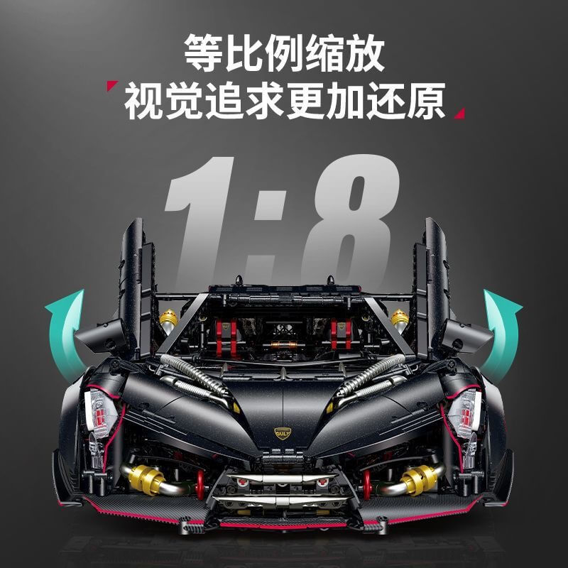GULY 10639 Lamborghini Venom Remote Control Car - High Speed RC Racing Car for Kids & Adults, Perfect for Indoor & Outdoor Play, Birthday Gifts & Racing Competitions