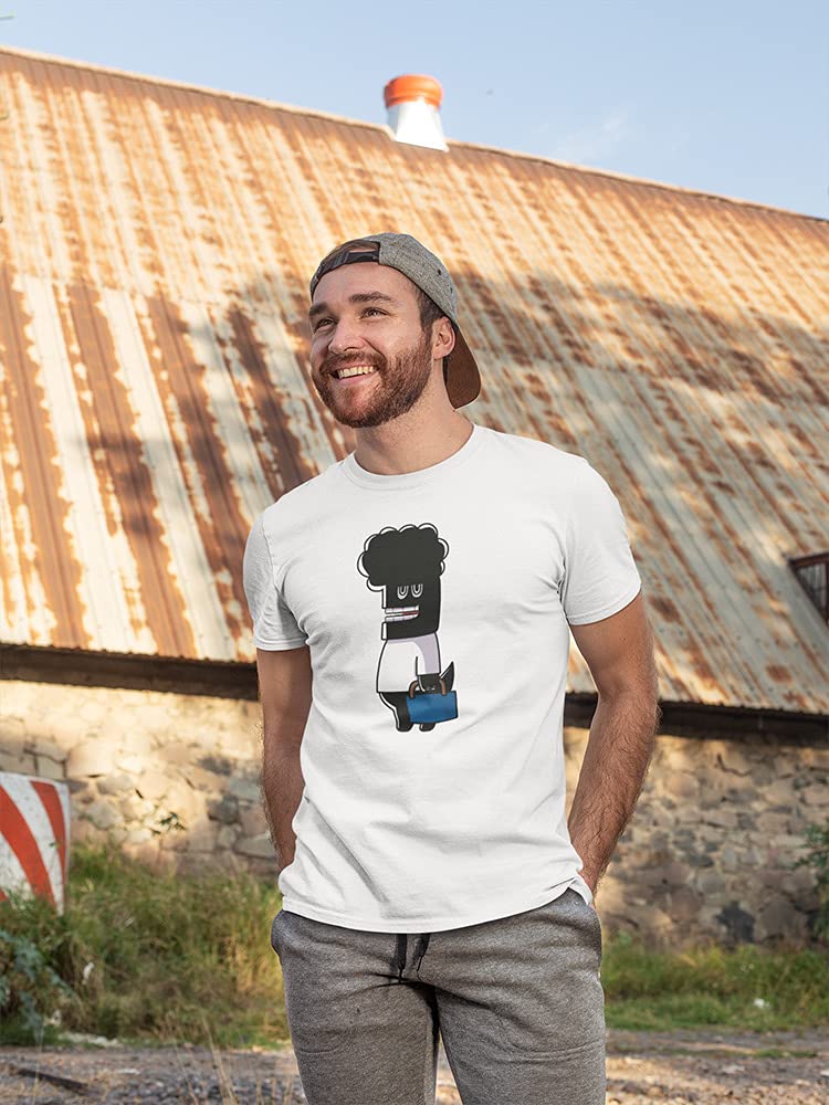 Men's Black Monster Graphic T-Shirt for Business Casual Wear - Comfortable Cotton Tee for Office, Outings & Everyday Style