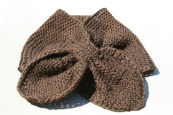 Alpaca Hand Knitted Pull Through Scarf - Soft Chocolate Brown Winter Wrap for Women - Perfect for Cold Weather, Office & Outdoor Activities