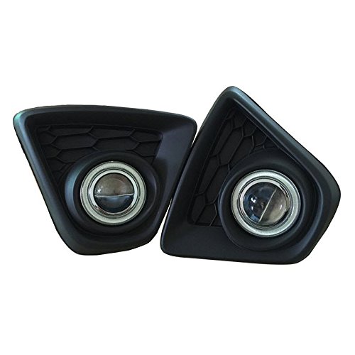 LED Angel Eyes DRL Daytime Running Lights & Fog Lights Kit - Exact Fit for Mazda CX5 CX-5 2013-2016 - Upgrade Your Car's Style & Visibility (Perfect for Night Driving & Foggy Conditions)