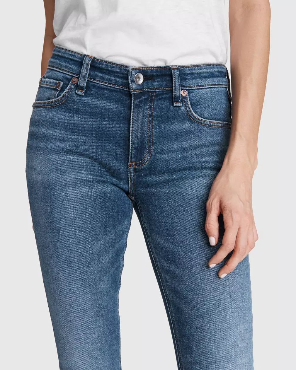 Cate Mid Rise Skinny Jeans for Women - Stretch Denim Pants, Comfortable & Trendy Clover Wash | Perfect for Casual Wear, Office & Night Out