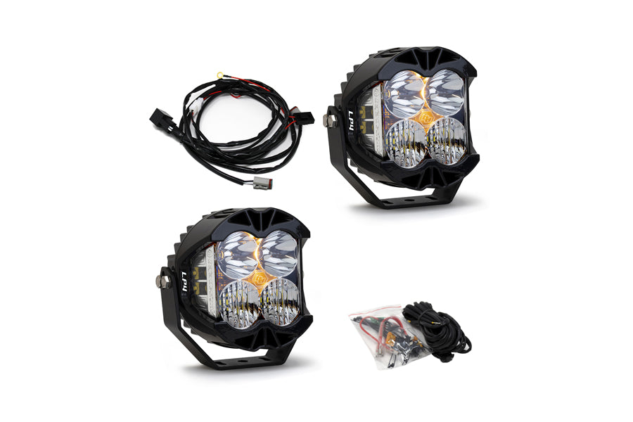 Baja Designs LP4 Pro LED Light Pair - Clear Lens Driving/Combo Beam for Off-Road Trucks & Jeeps - Perfect for Night Trail Riding & Adventure Camping