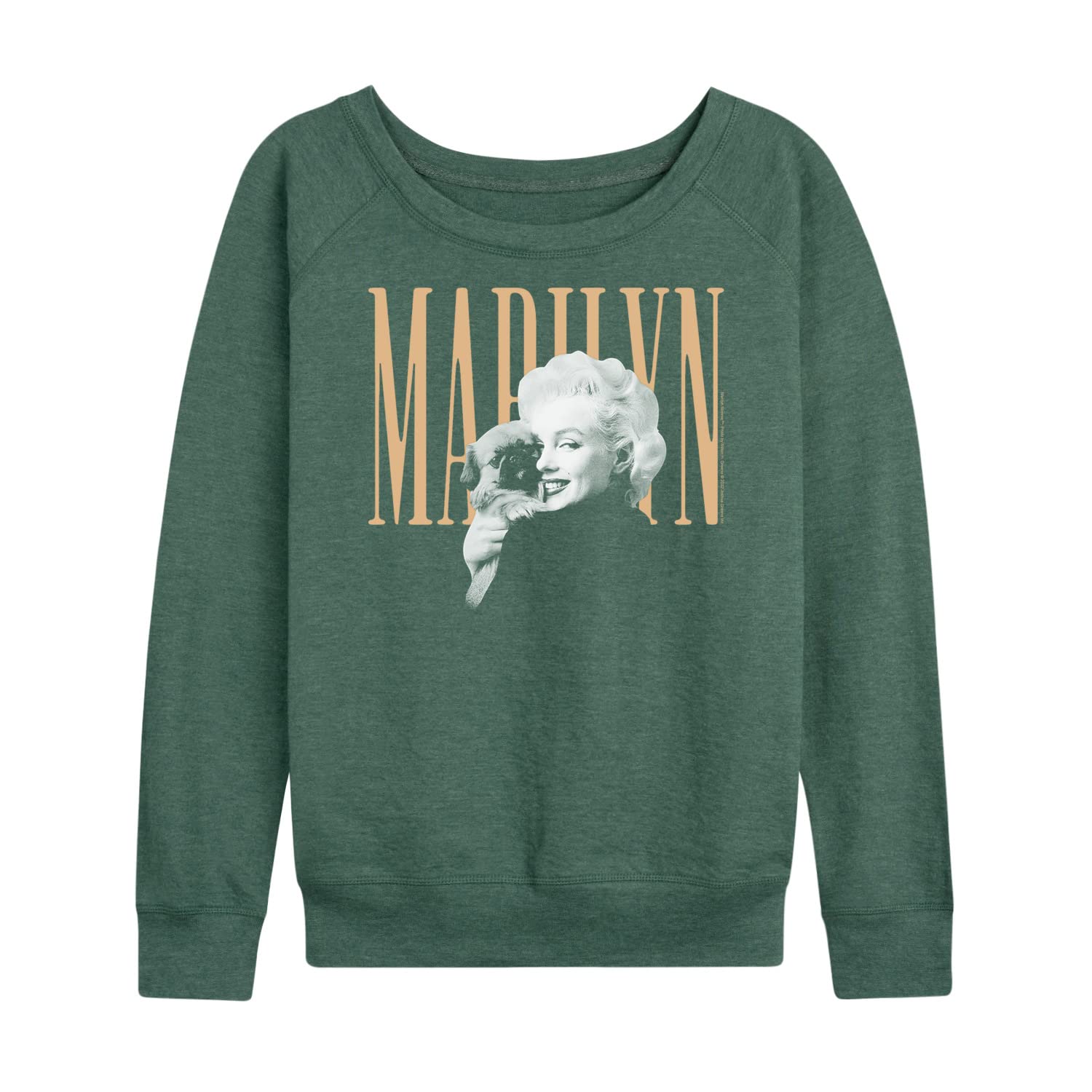 HYBRID APPAREL Marilyn Monroe Sweatshirt - Women's Lightweight French Terry Pullover Hoodie - Vintage Celebrity Fashion for Casual Wear & Lounge