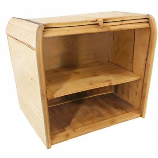 2 Layer Bamboo Bread Storage Box with Lid - Eco-Friendly Double Decker Bread Bin for Kitchen | Compact & Sustainable Food Storage Solution | Keep Bread Fresh Longer | Perfect for Countertop, Pantry, or Small Kitchen Organization