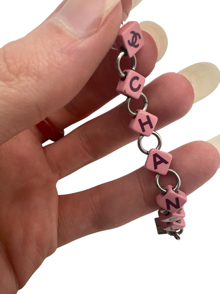 Chanel Pink Logo Dice Dangle Earrings for Women - Fashion Luxury Statement Jewelry for Party, Date Night & Special Occasions