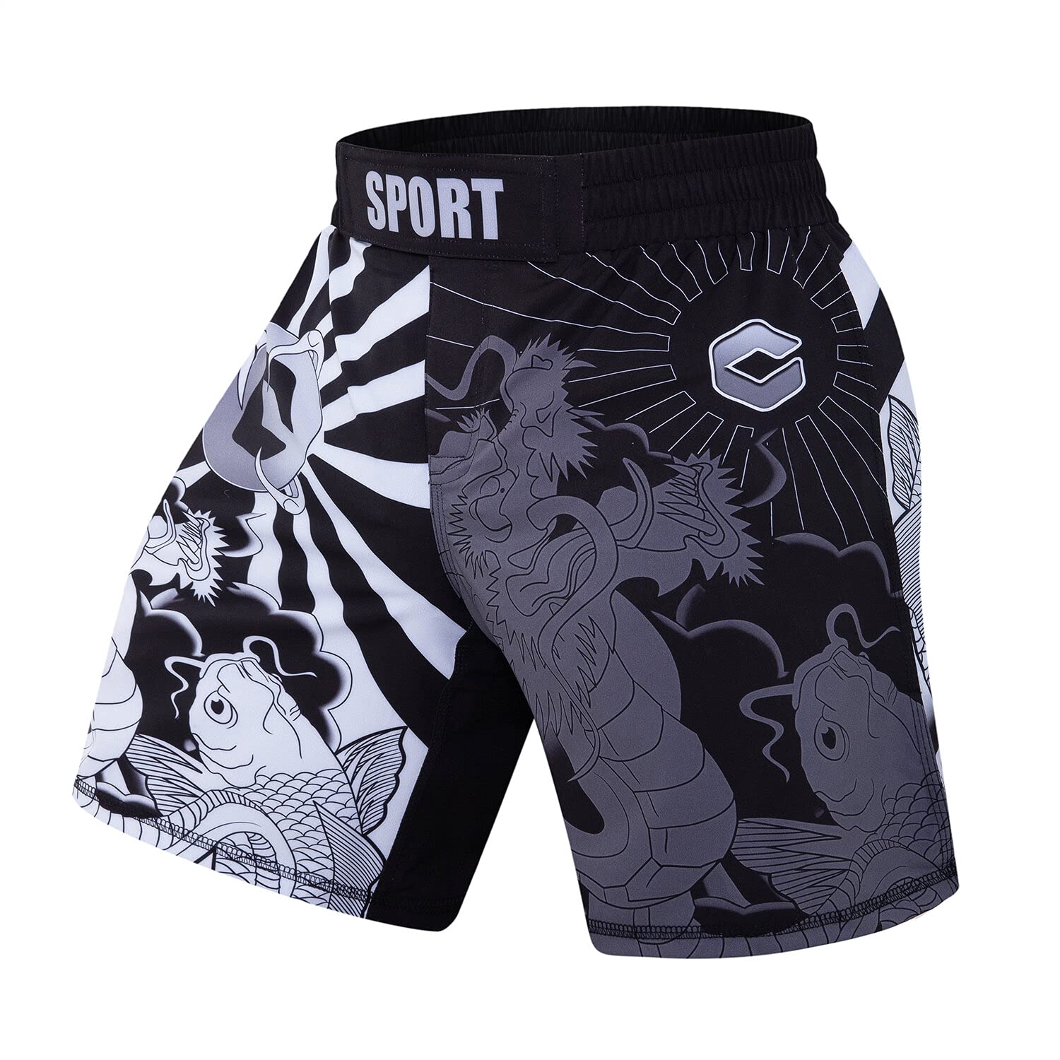 MMA Fight Shorts for Men - Breathable Sports Training Shorts & Boxing Pants | Ideal for MMA, Boxing, Gym Workouts & Martial Arts Training