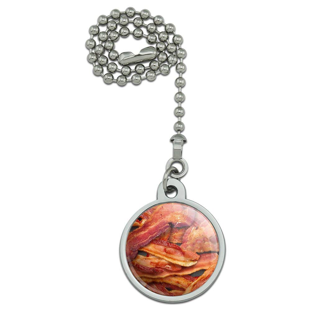 Bacon-Themed Ceiling Fan Pull Chain with Light - Fun Kitchen & Dining Room Decor for Bacon Lovers