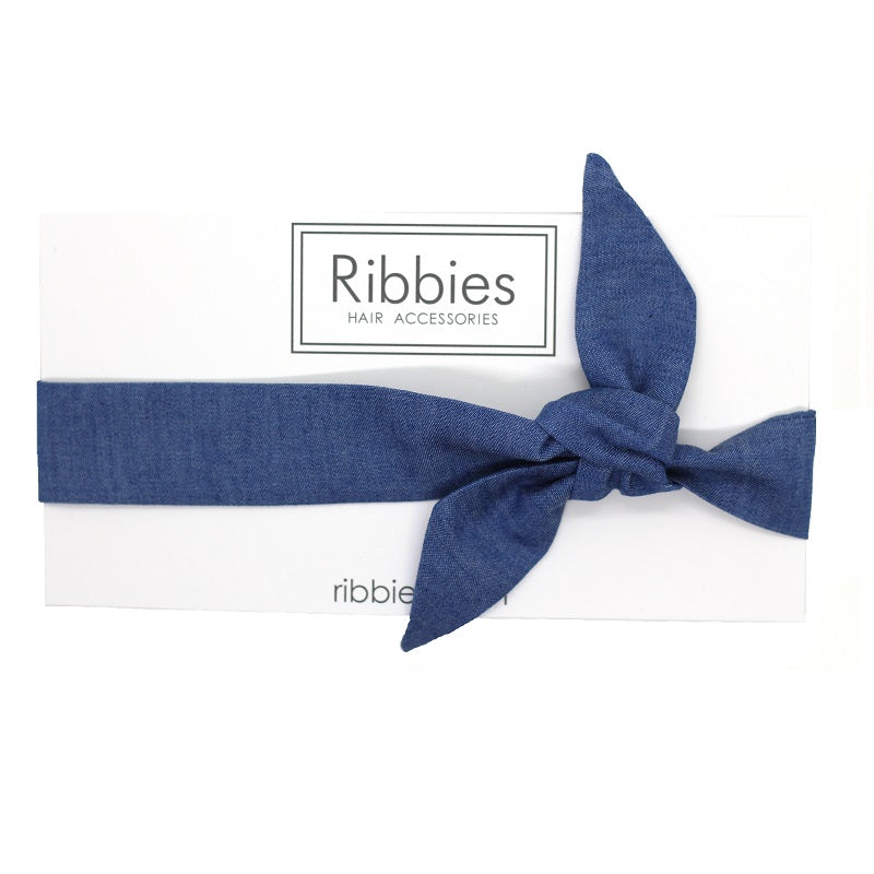 Denim Bow Headband for Women - Fashion Hair Accessory for Parties, Weddings & Everyday Wear