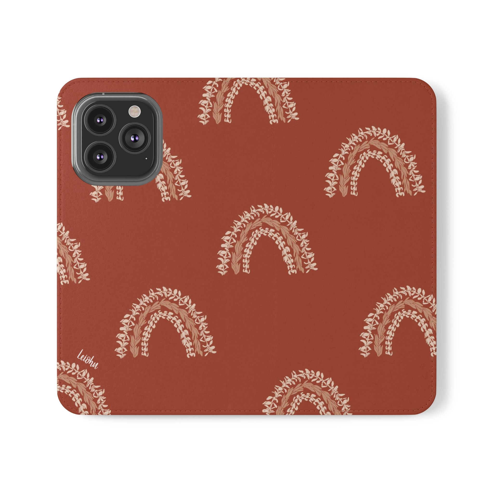 Ānuenue Lei Folio Case - Premium Hawaiian Flower Design Protective Cover for iPad, Tablet, and E-Reader - Perfect for Travel, Work, and Everyday Use