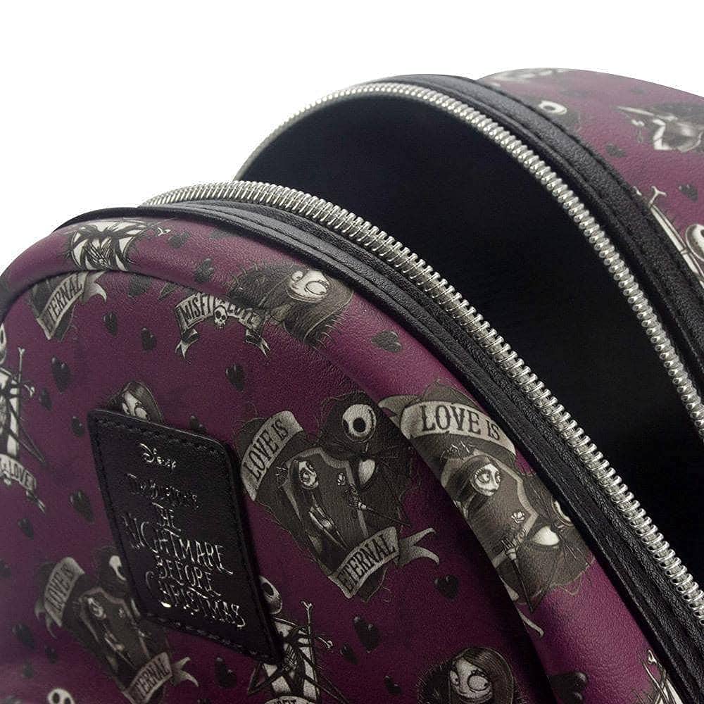 Exclusive Nightmare Before Christmas 'Love is Eternal' Mini Backpack - Perfect for Halloween, Cosplay & Disney Themed Events