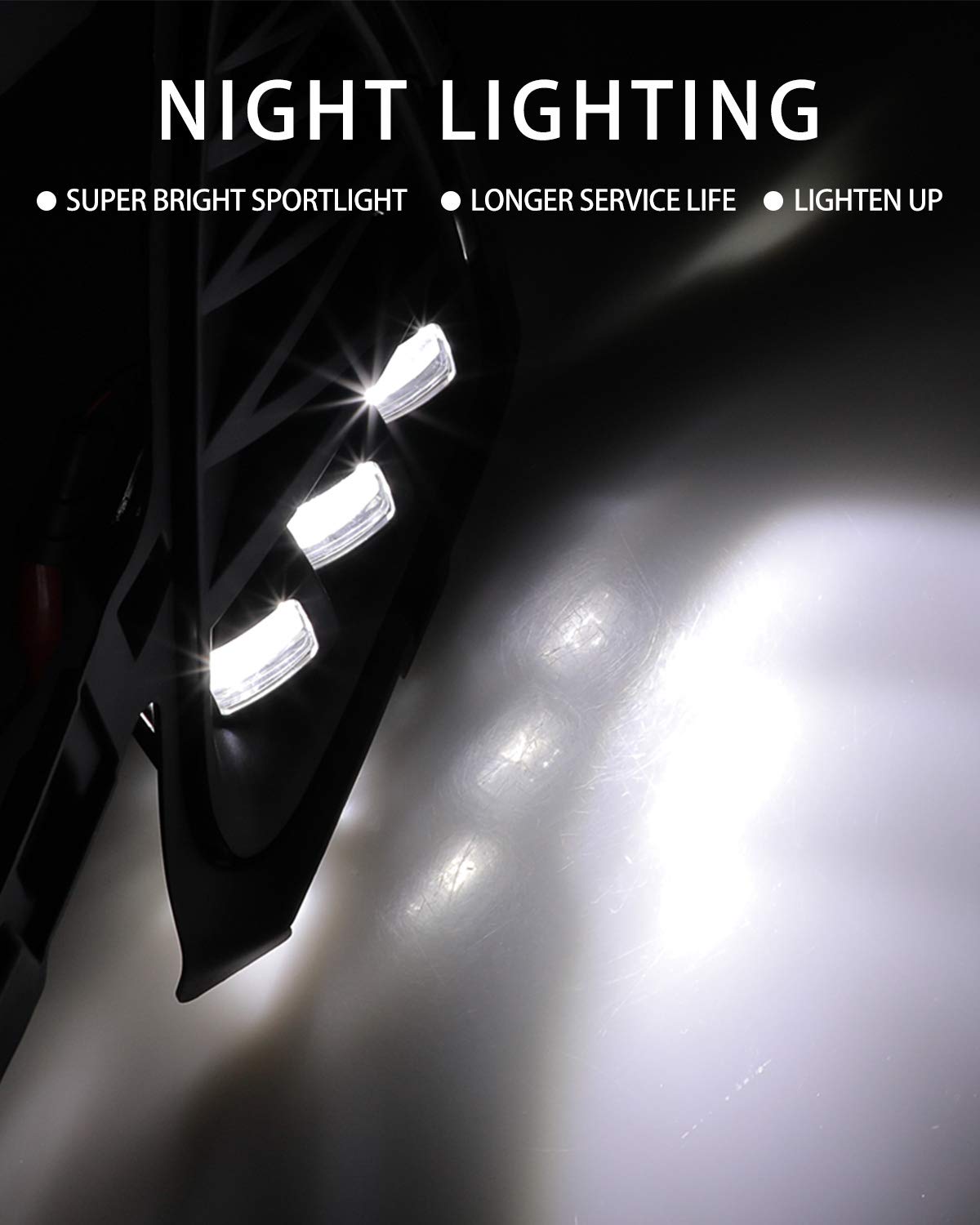 AUTOWIKI LED Clear Lens Driving Fog Lights Pair - Compatible with 2017 Lexus IS200T, 2017-2019 IS300/IS350 (Excludes F-Sport Models) - Includes Switch & Wiring Kit - Enhanced Visibility for Night Driving & Foggy Conditions