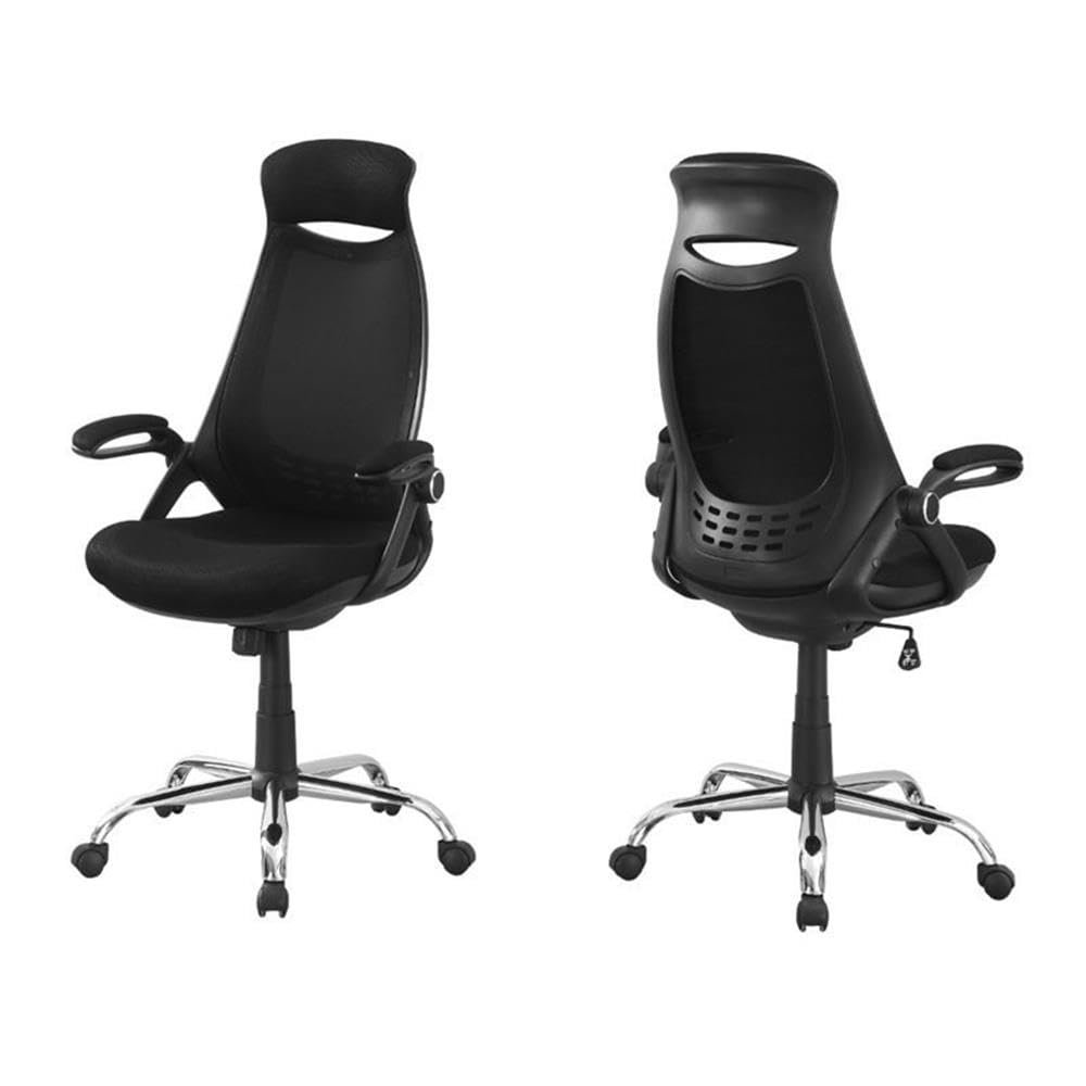 Pemberly Row Adjustable High Back Office Chair - Ergonomic Black Desk Chair for Home & Office - Perfect for Long Hours of Work or Gaming