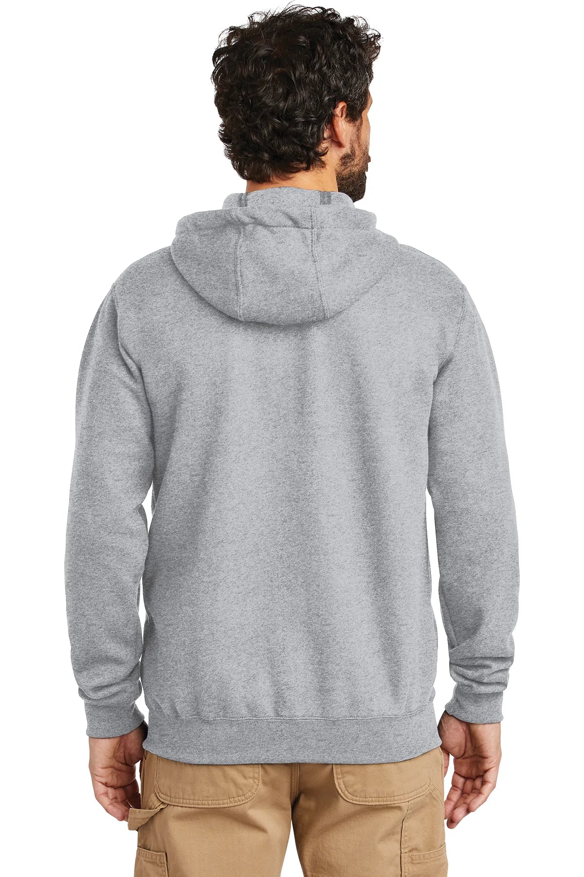 Carhartt Midweight Zip-Up Hoodie for Men & Women - Heather Grey - Comfortable & Durable Fleece Pullover for Work, Outdoor & Casual Wear