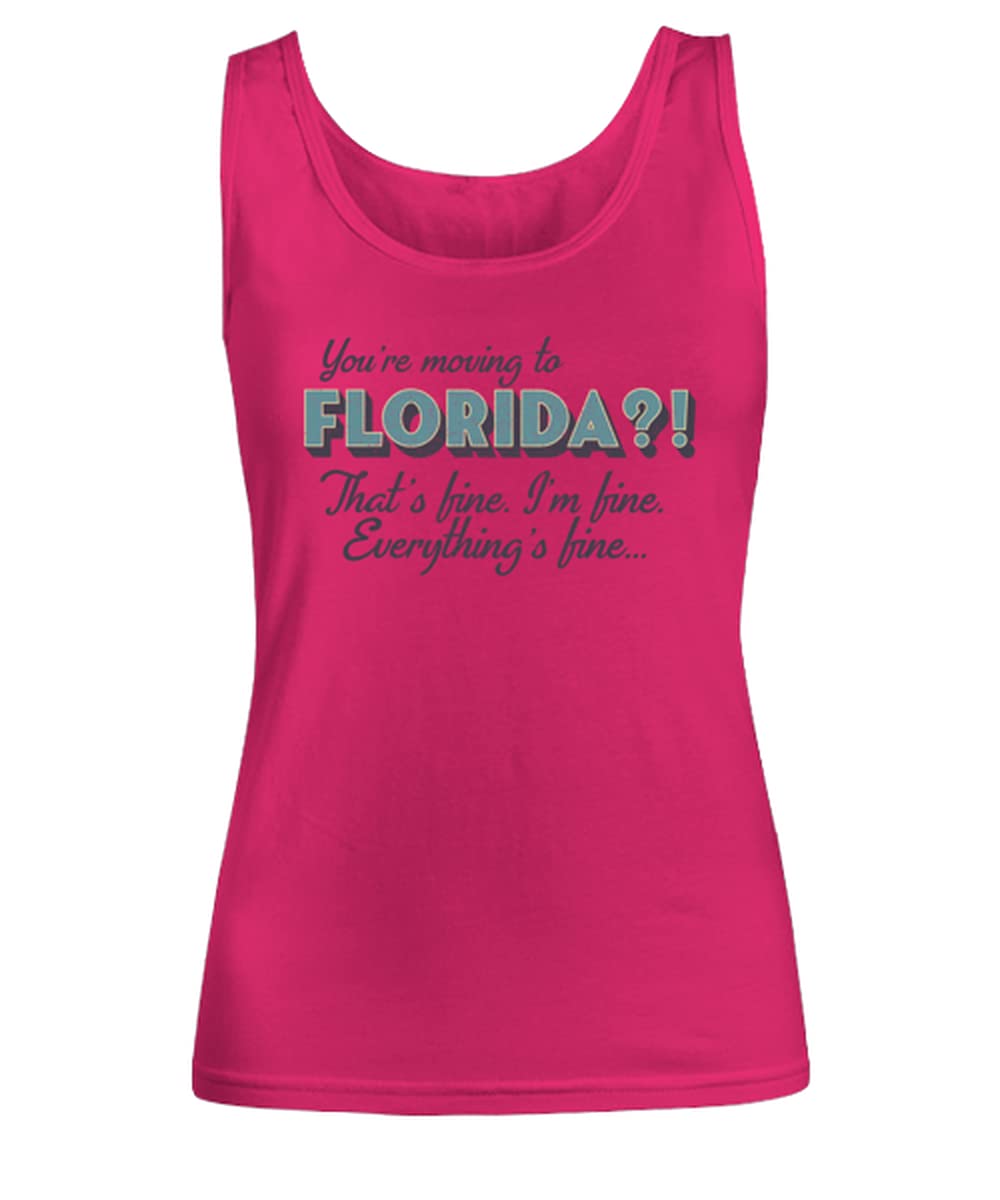 Florida Moving Gift Women's Tank Top - Unique Graphic Tee for Women - Perfect for Vacation, Beach & Summer Outfits