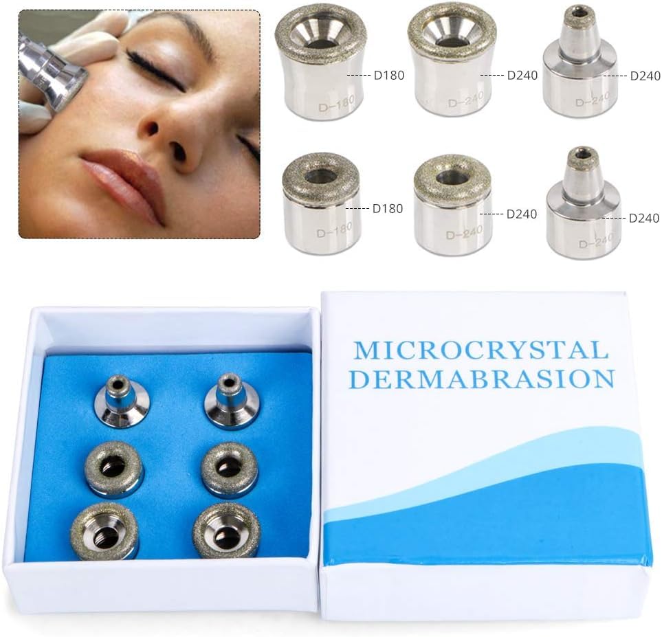 Professional Diamond Microdermabrasion Machine with 6 Diamond Heads - At-Home Facial Exfoliation for Glowing Skin | Perfect for Acne Treatment, Anti-Aging & Skin Rejuvenation