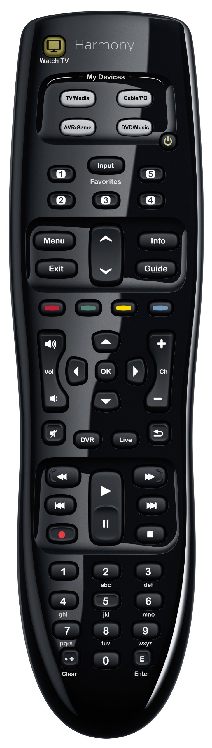 Renewed Logitech Harmony 350 Universal Remote Control - Works with 8 Entertainment Devices | Smart Home Theater & TV Accessory for Streaming, Gaming & Entertainment Systems