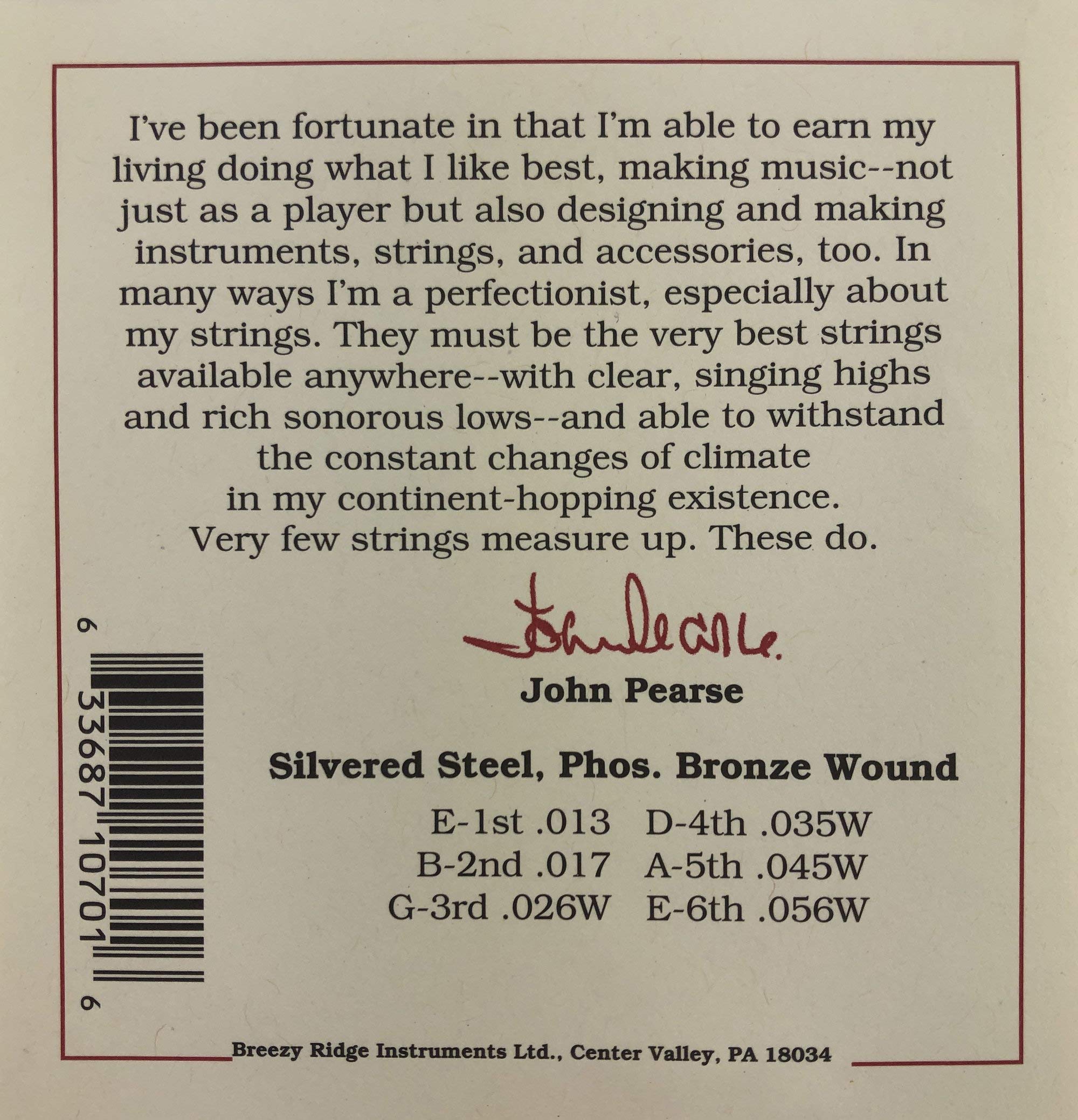 John Pearse 700M Phosphor Bronze Acoustic Guitar Strings - Medium Gauge 3-Pack | Perfect for Folk, Bluegrass & Fingerstyle Playing