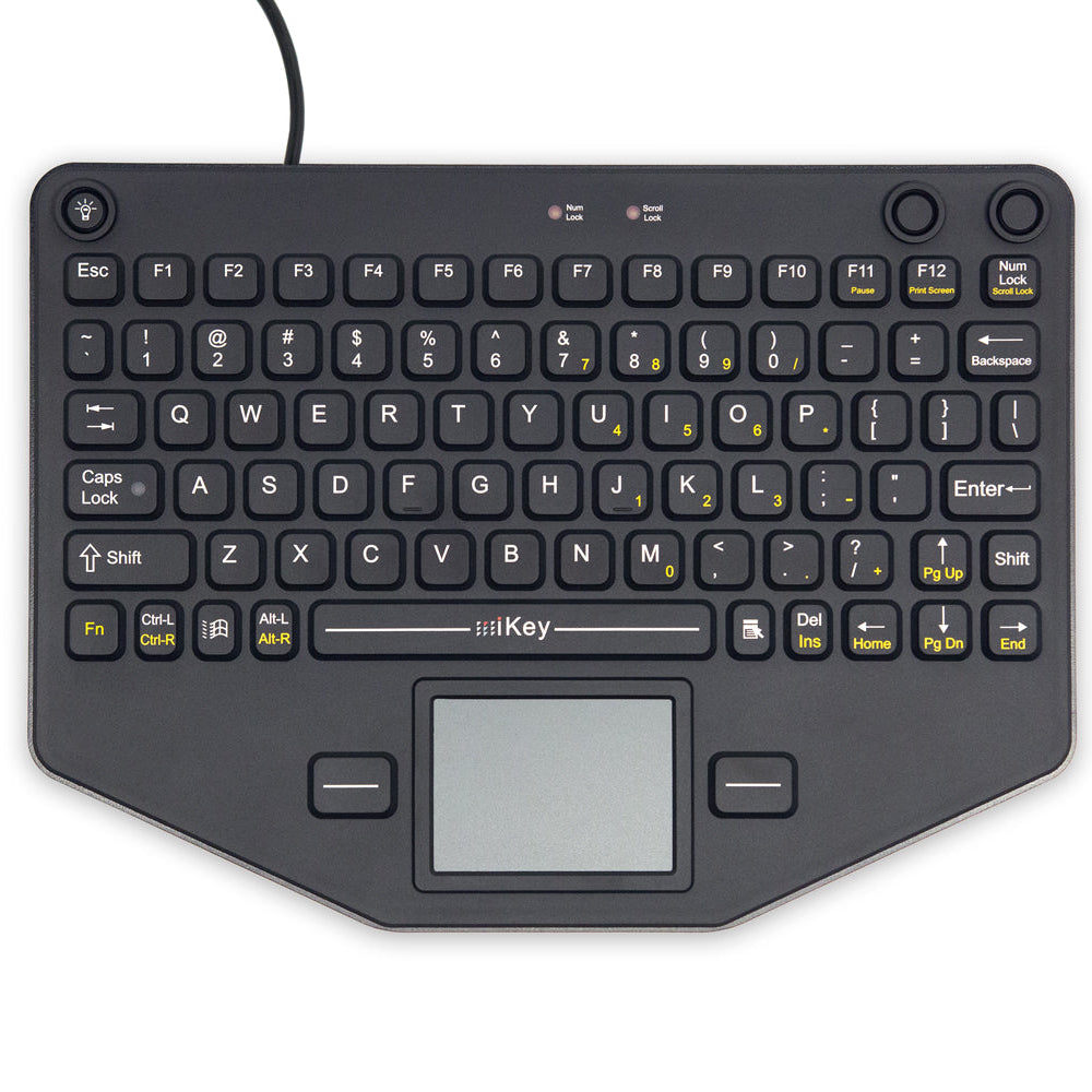 iKey Compact Mobile Keyboard with Touchpad - Portable Bluetooth Keyboard for Laptop, Tablet & Smartphone - Ideal for Travel, Office & Home Use