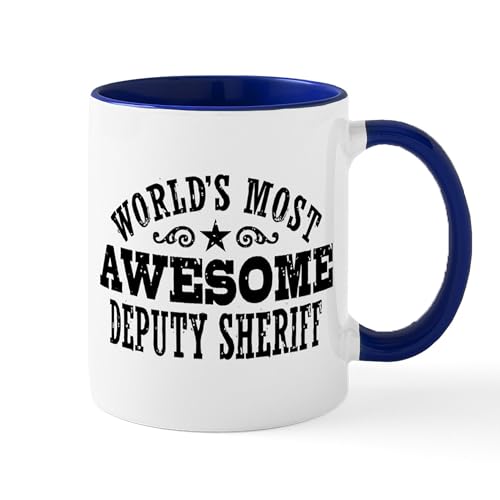White/Navy Inside - World's Most Awesome Deputy Sheriff Mug
