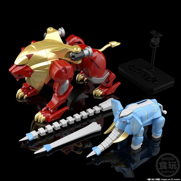 Bandai Shokugan SMP Hyakuju Sentai Gaoranger Gaolion & Gaoelephant Model Kit Set – Build & Display Super Sentai Collectible for Anime Fans & Toy Enthusiasts
