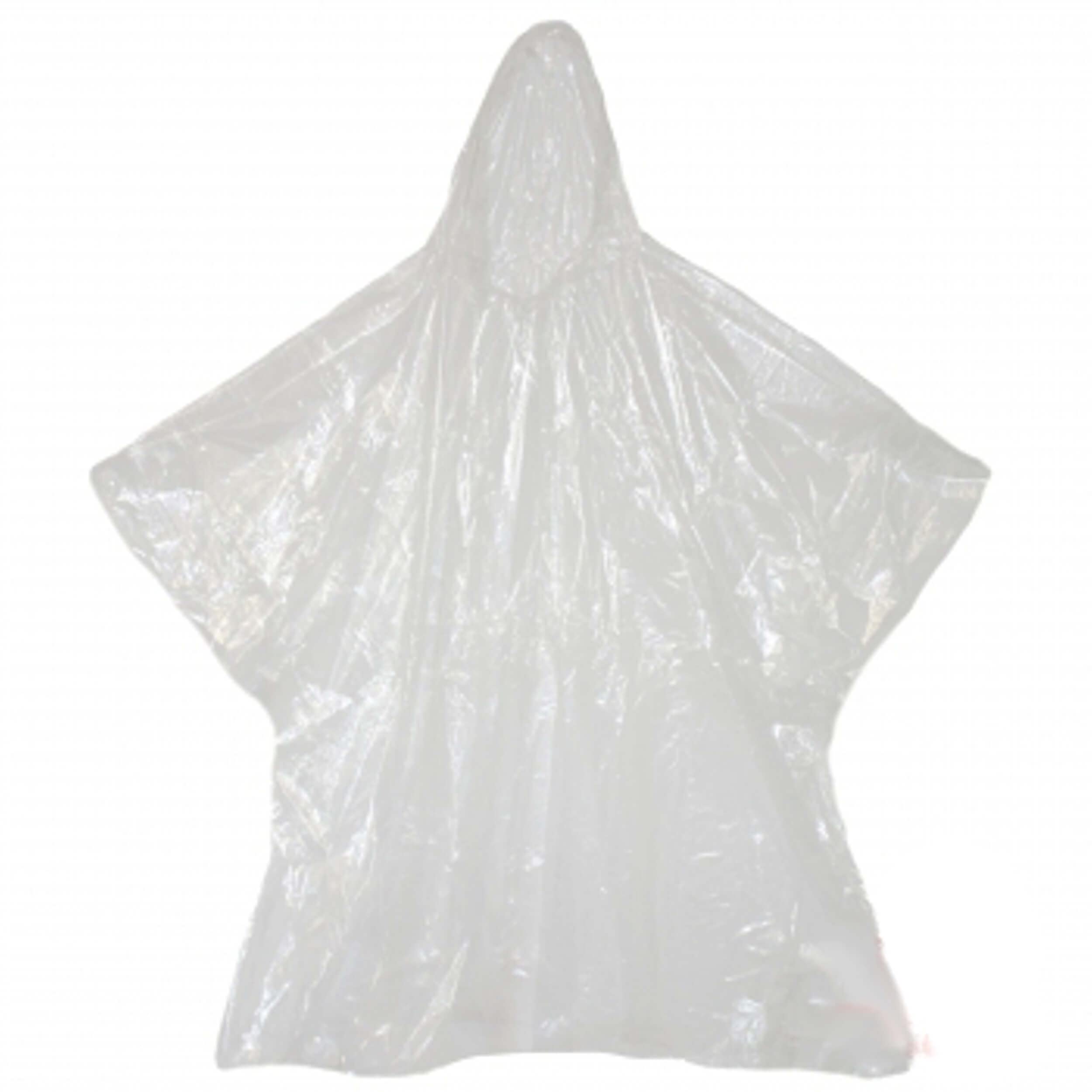 200 Pack Disposable Clear Rain Ponchos with Hood - Waterproof Emergency Poncho for Outdoor Events, Camping, Hiking & Travel - MCR Medical Case Bulk Supply