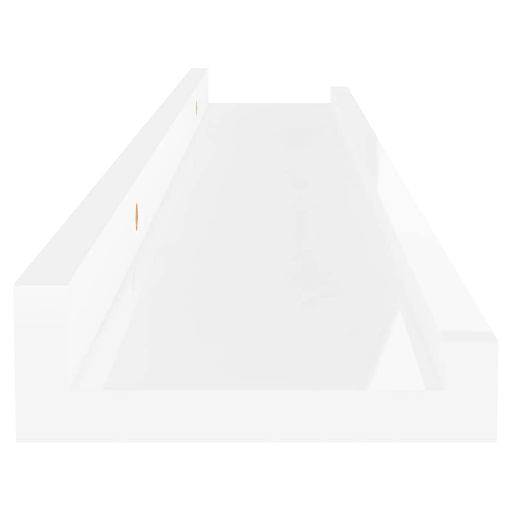 4-Pack High Gloss White Floating Wall Shelves - 23.6