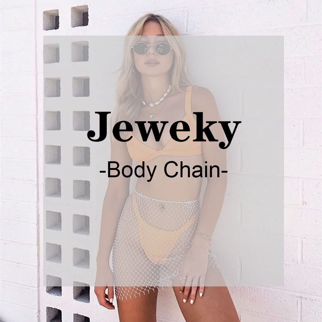 Elegant Rhinestone Mesh Body Chain - Stretchy Elastic Belly Skirt & Fishnet Jewelry for Women & Girls | Perfect for Music Festivals, Beach Parties & Boho Fashion