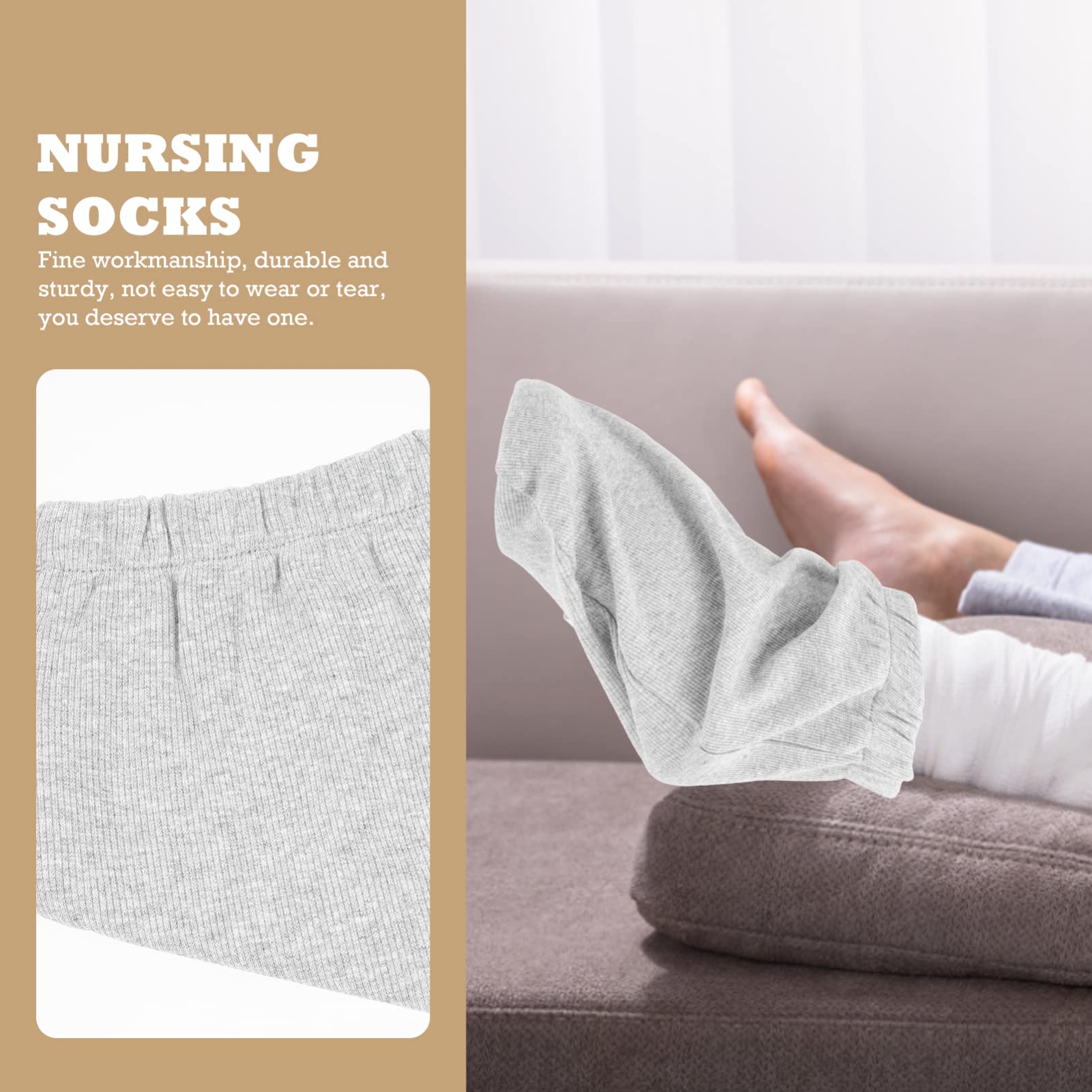 Healifty Breathable Cotton Foot Warmer Socks for Men & Women - Fracture & Injury Protector, Toe Cover, Cast Sock - Warm Care Splint Socks for Winter & Recovery - Ideal for Post-Surgery, Cold Weather & Home Comfort
