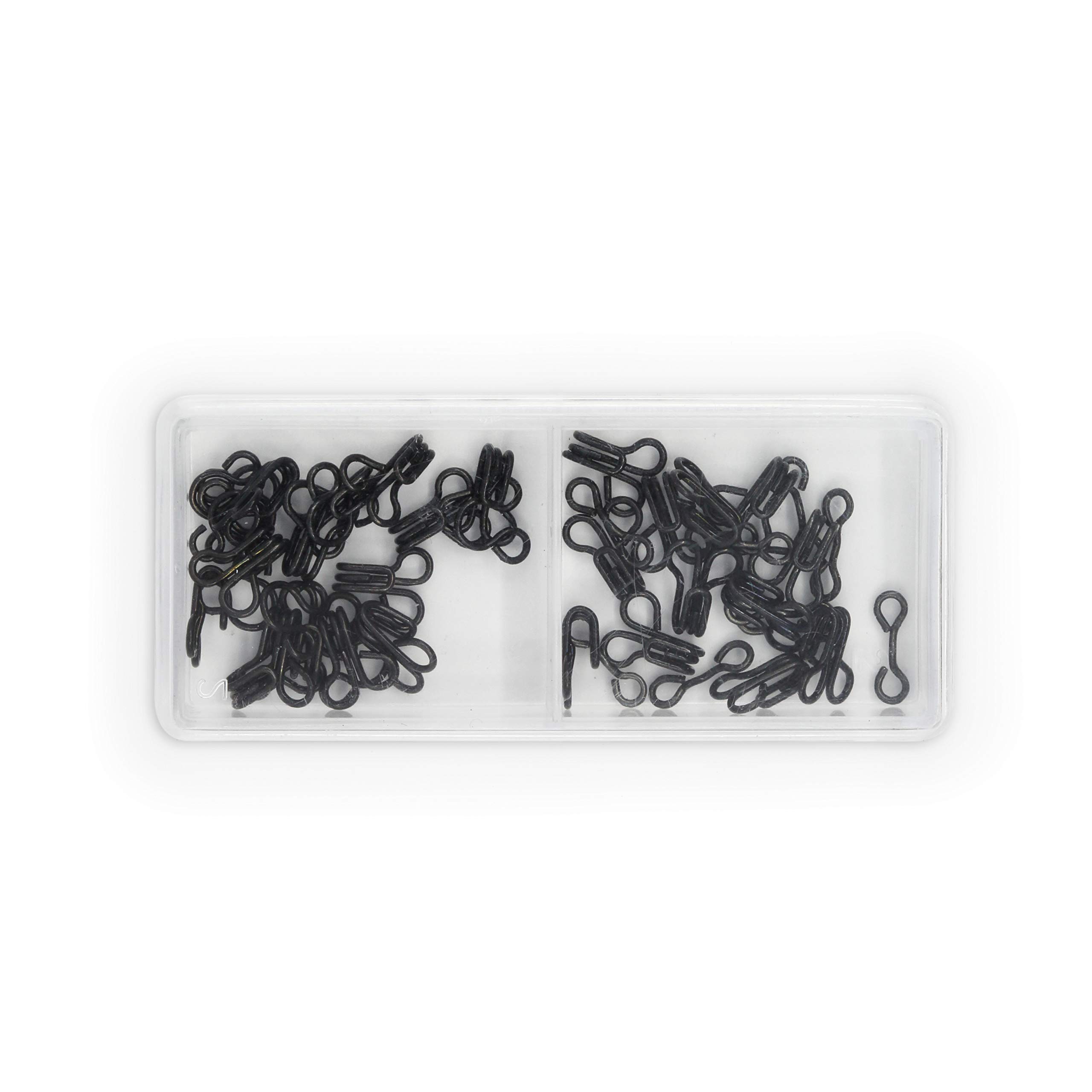Dritz Hook & Eye Closures - Size 0 (14 Count) - Black Sewing Fasteners for Dresses, Bras & Clothing Repair | Premium Metal Fasteners for DIY Sewing & Tailoring Projects