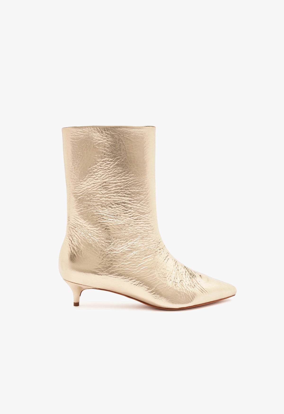 Gail Smashed Metallic Bootie - Stylish Women's Chunky Heel Ankle Boots for Fall & Winter | Perfect for Office, Party & Night Out
