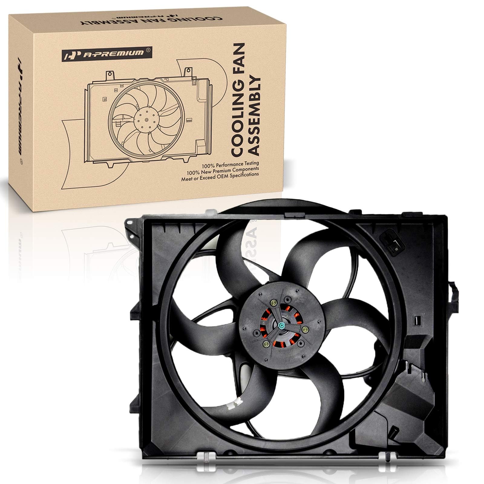 High-Performance BMW Engine Radiator Cooling Fan Assembly - Compatible with 325i, 328i, 330i, 128i, Z4 (2006-2013 Models) | Durable Replacement Part for Overheating Prevention | Perfect for Daily Commuting & Long Road Trips