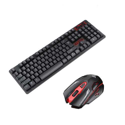 ARCHEER 2.4GHz Wireless Keyboard and Mouse Combo Set - Ergonomic Full-Size Keyboard with Silent Click Mouse for PC, Laptop, Desktop Computer - Perfect for Office, Home & Gaming Use