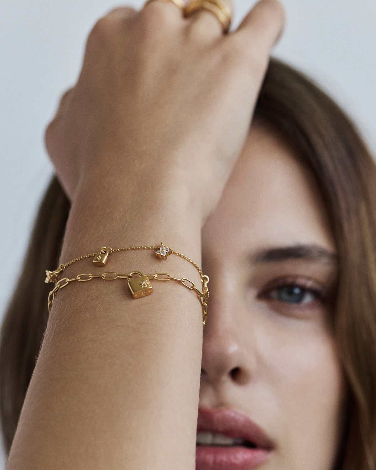 18K Gold Vermeil Love Unlocked Charm Bracelet for Women - Dainty Adjustable Heart Pendant Jewelry Gift for Her - Perfect for Anniversary, Valentine's Day & Romantic Occasions