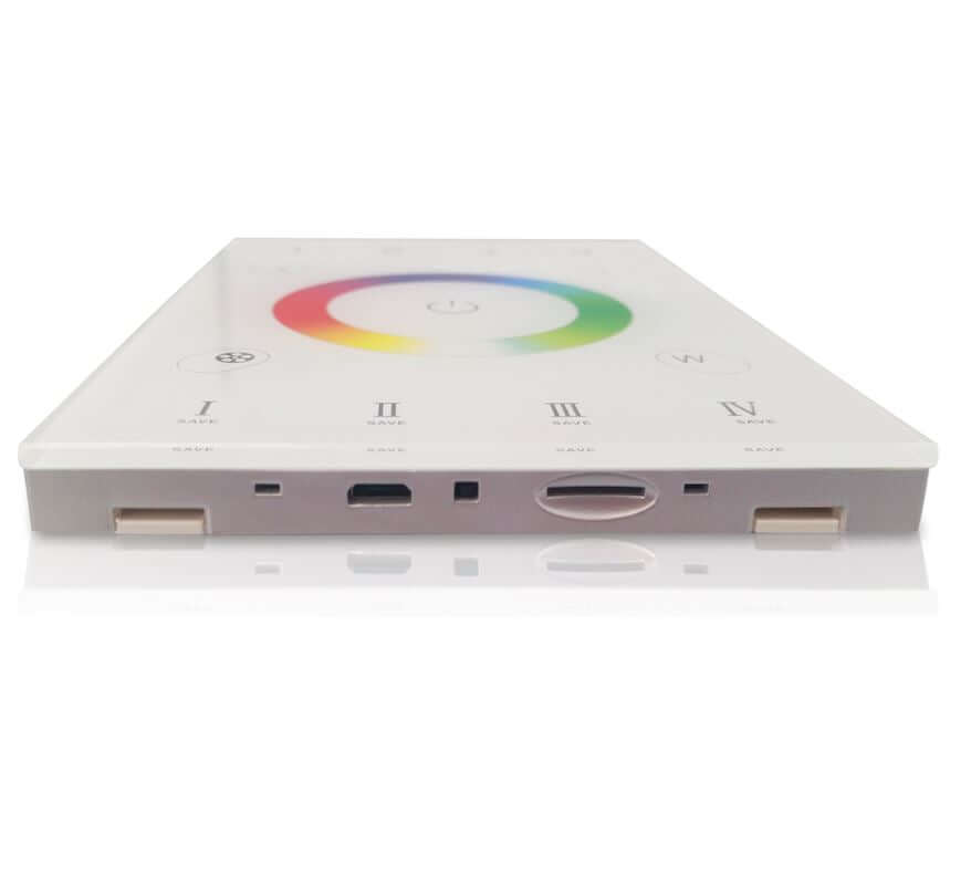 120V RGB LED Strip Lights with DMX Wall Controller & Color Wheel - Smart Home Lighting for Bedroom, Living Room, Party Decoration