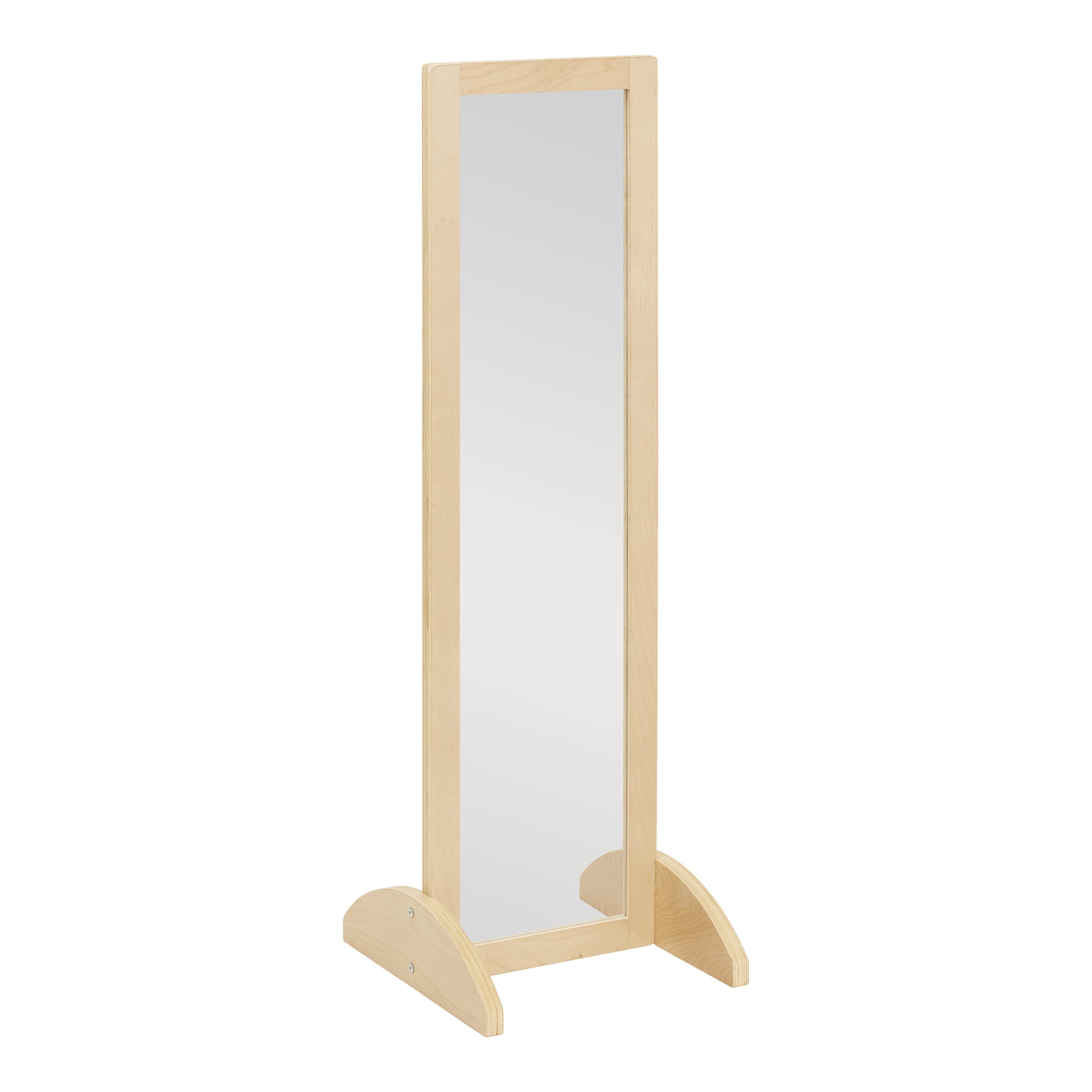 ECR4Kids Double-Sided Bi-Directional Mirror - Natural Wood Kids Furniture for Playrooms, Classrooms & Montessori Learning Activities