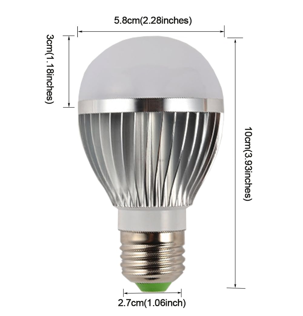 E26 E27 Base 980nm IR Illuminator - 5 LED 3W Infrared Bulb Light for CCTV Cameras | Total Invisible No Glow Night Vision Enhancement | Perfect for Home Security, Surveillance Systems & Dark Area Monitoring