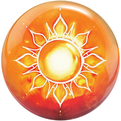 Brunswick Viz-A-Ball Sun and Moon Bowling Ball - 15 lbs, Reactive Resin Coverstock for Hook Performance - Perfect for League Play and Casual Bowling Nights