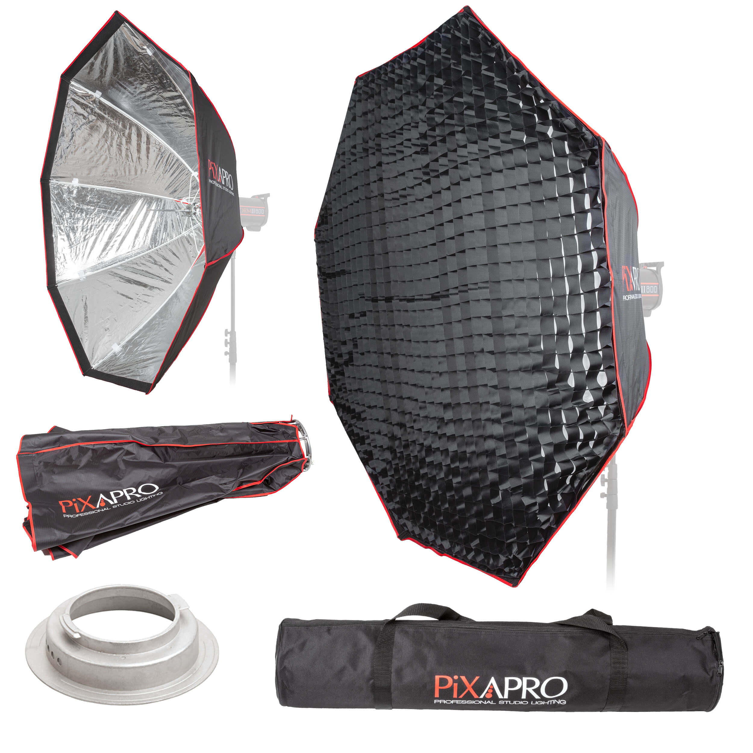 66.9 Inch Large Octagonal Softbox Umbrella with 4cm Grid - Easy Assembly Photography Lighting for Studio, Portrait & Product Shoots
