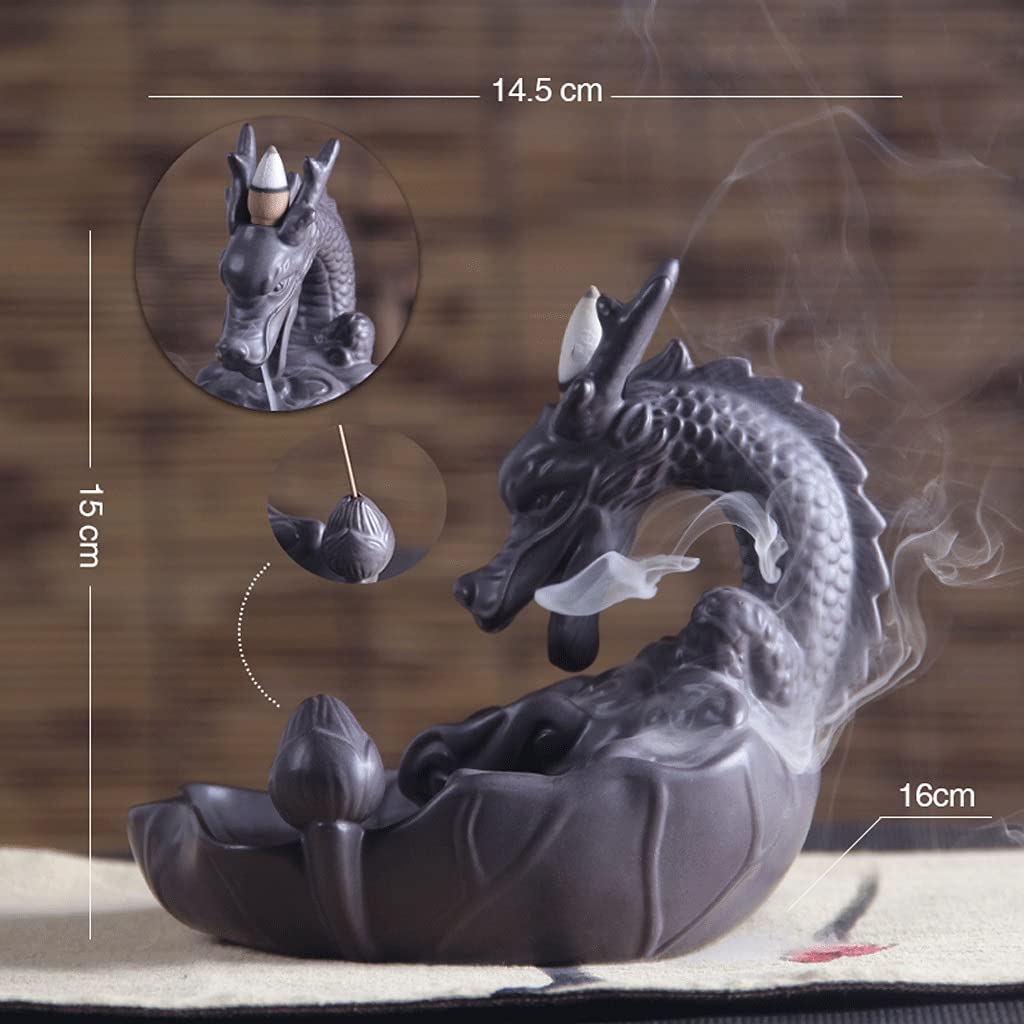 Ceramic Backflow Incense Holder - Waterfall Incense Burner for Home Decor, Zen Meditation & Aromatherapy | Perfect for Relaxation, Yoga & Stress Relief