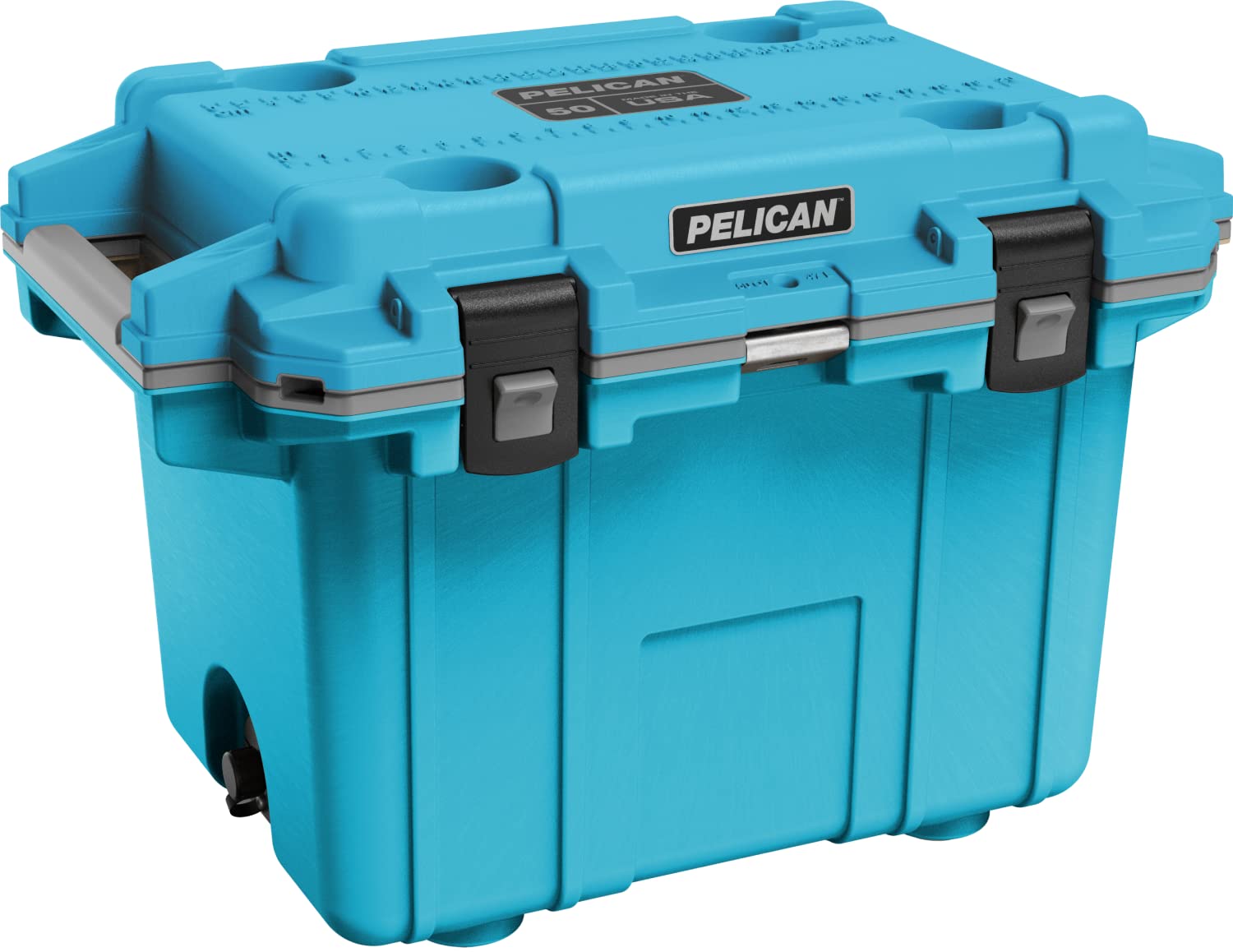 Pelican 50 Quart Elite Cooler - Heavy Duty Rotomolded Ice Chest for Camping, Fishing, Hunting & Outdoor Adventures - Keeps Ice for Days, Airtight Lid, Non-Slip Feet