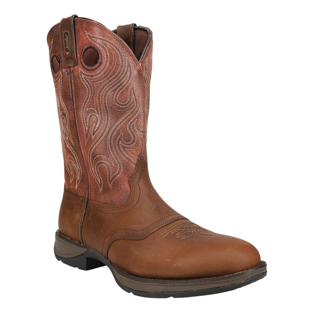 Durango Men's Rebel Western Boots - Genuine Leather Cowboy Boots for Men, Comfortable & Durable Riding Boots - Perfect for Rodeo, Country Music Festivals & Western Fashion