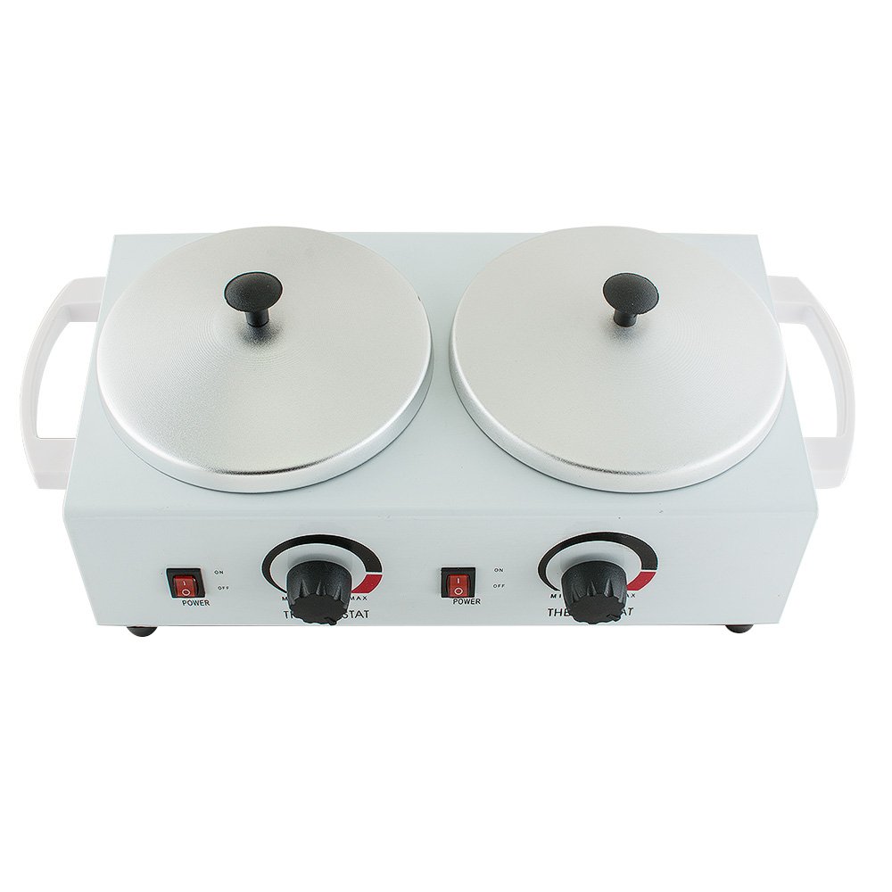 110V Professional Double Wax Warmer - Electric Heater for Facial & Body Waxing - Adjustable Temperature SPA Machine - Fast Heating & Easy to Use - Perfect for Home Salons, Spas & Beauty Clinics (USA)