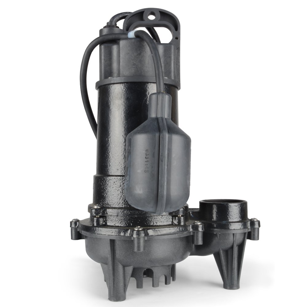 ECO-FLO ECD75W 3/4 HP Cast Iron Sump Pump with Wide Angle Switch | 6000 GPH High Capacity | Basement Flood Prevention & Water Removal for Homes